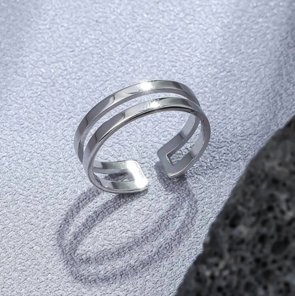 Jewelry - (3/20🥳) STRIPE STAINLESS STEEL RING